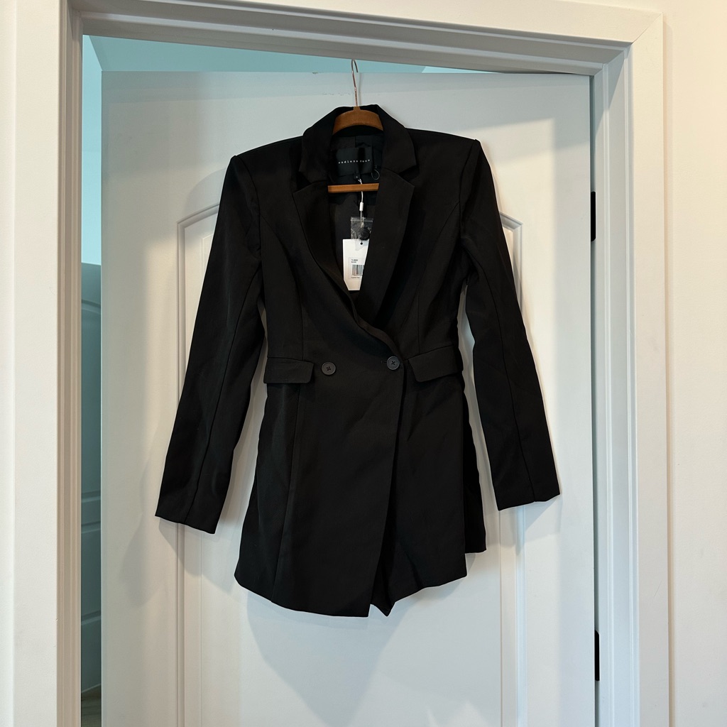 Black Women's Blazer Romper